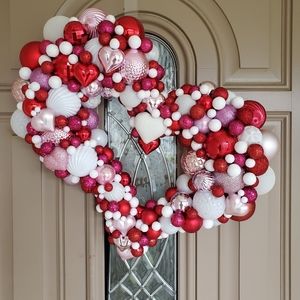 Handmade Custom Heart-Shaped Valentine's Wreath